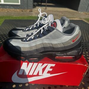 Nike Air Max 95 Smoke Grey Track Red size 10.5 WITH BOX